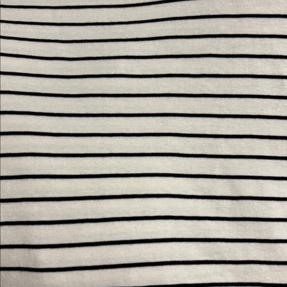 J. Jill Stripe Long-Sleeve Pima Cotton Crew-Neck Tee Size M Black & White Stripe - Picture 3 of 3